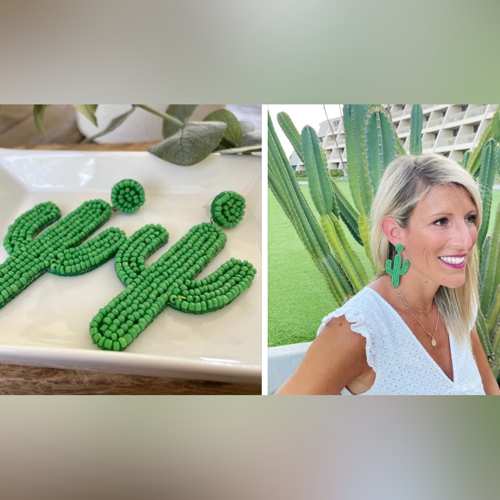 New In Box Cactus Earrings